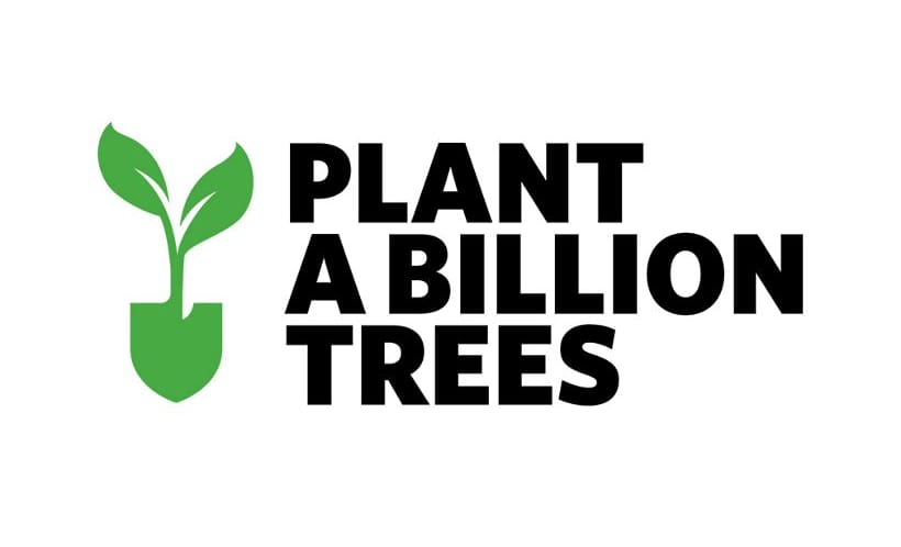 Image showing the 'Plant a Billion Trees' campaign logo.