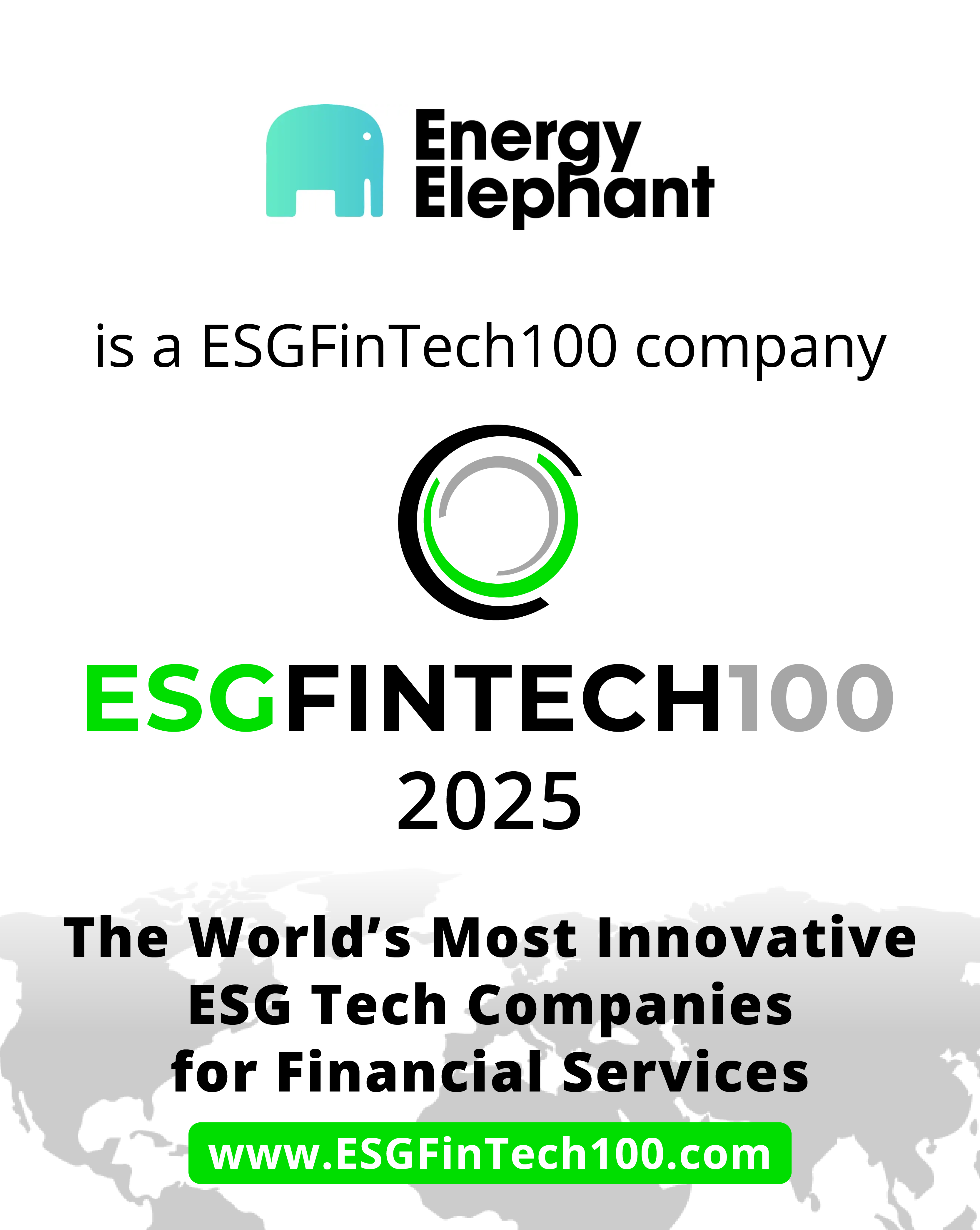 EnergyElephant named a 2025 ESGFinTech100 company.